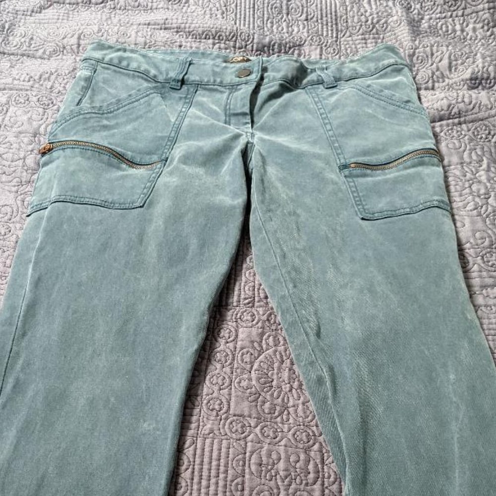 Loft Teal Pants with zippers